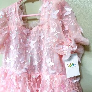 Lola + The Boys Pink Butterfly Dress